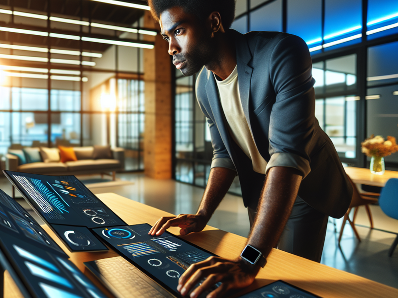 marketing professional analyzing data